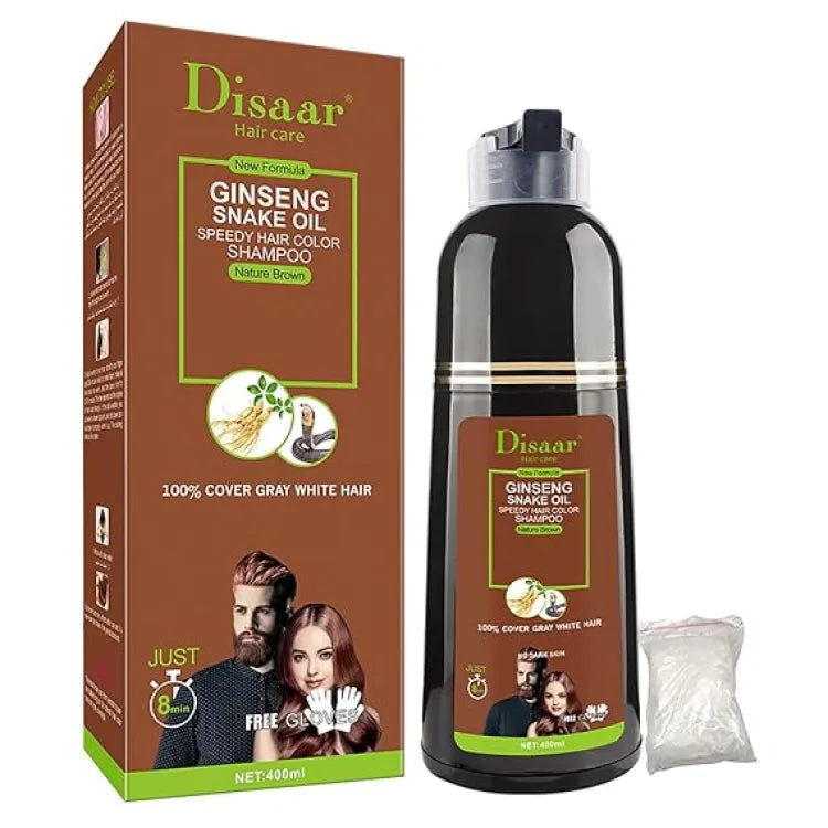 Disaar Natural Brown Hair Color Shampoo 400ml – authentic haircare in Oman