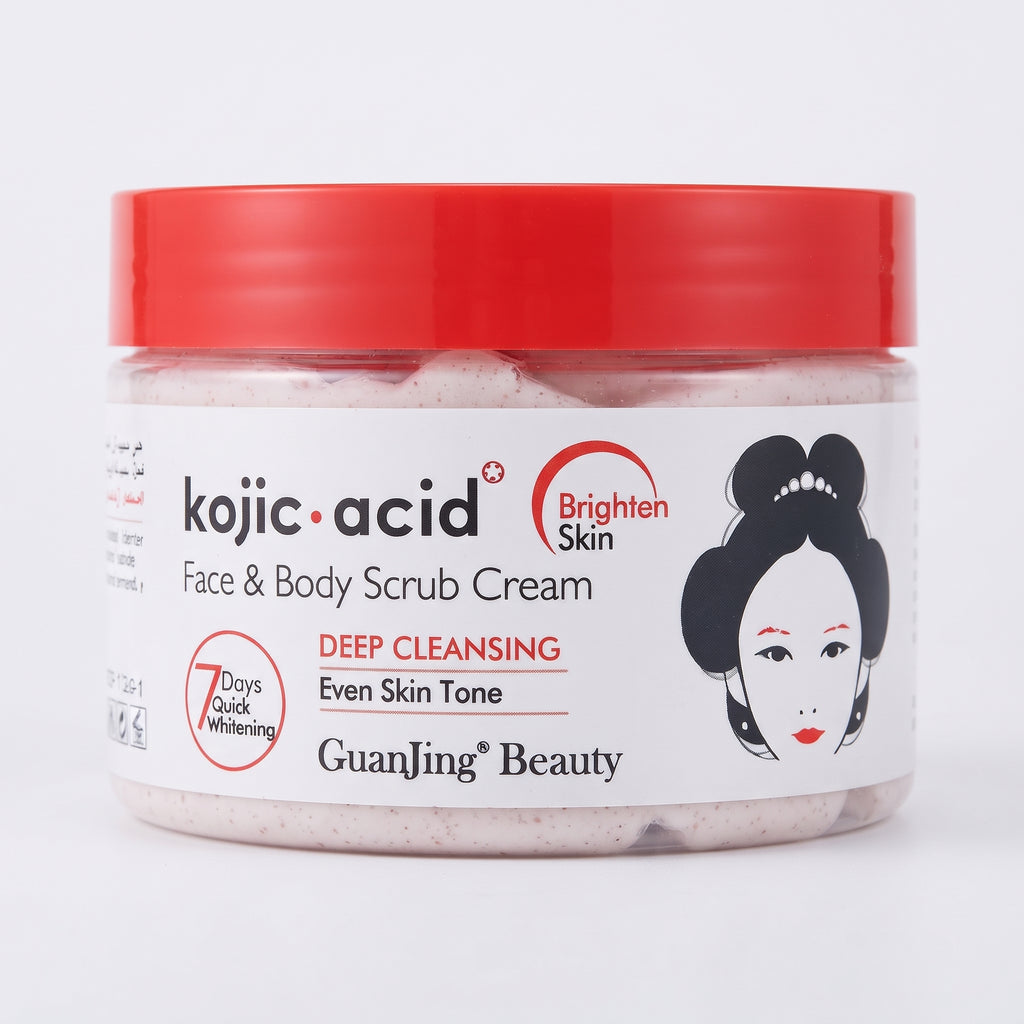 GuanJing Beauty Kojic Acid Face & Body Scrub Cream