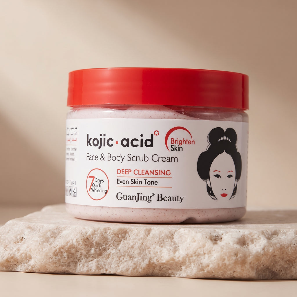 GuanJing Beauty Kojic Acid Face & Body Scrub Cream – image 4