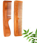 Krishya Kacchi Neem Wooden Hair Comb Combo – authentic hair tool in Oman