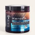 Blue Creamy Keratin Hair Mask Treatment 500ml – Straightening & Repair Mask