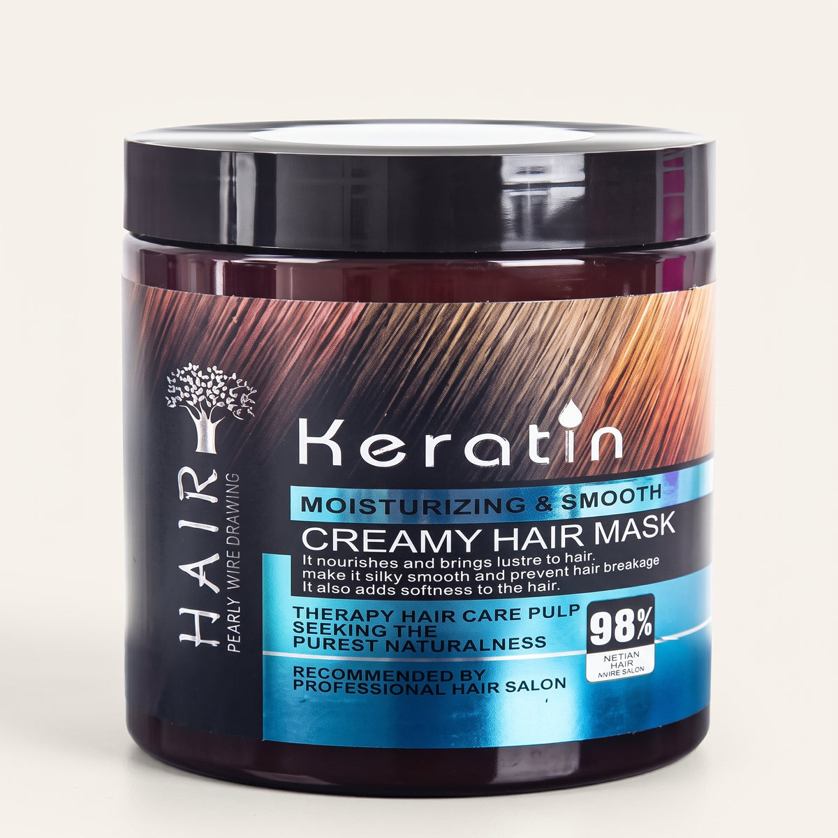 Blue Creamy Keratin Hair Mask Treatment 500ml – Straightening & Repair Mask