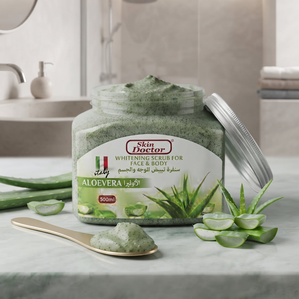 Skin Doctor Whitening Scrub For Face & Body Aloe Vera 500 g