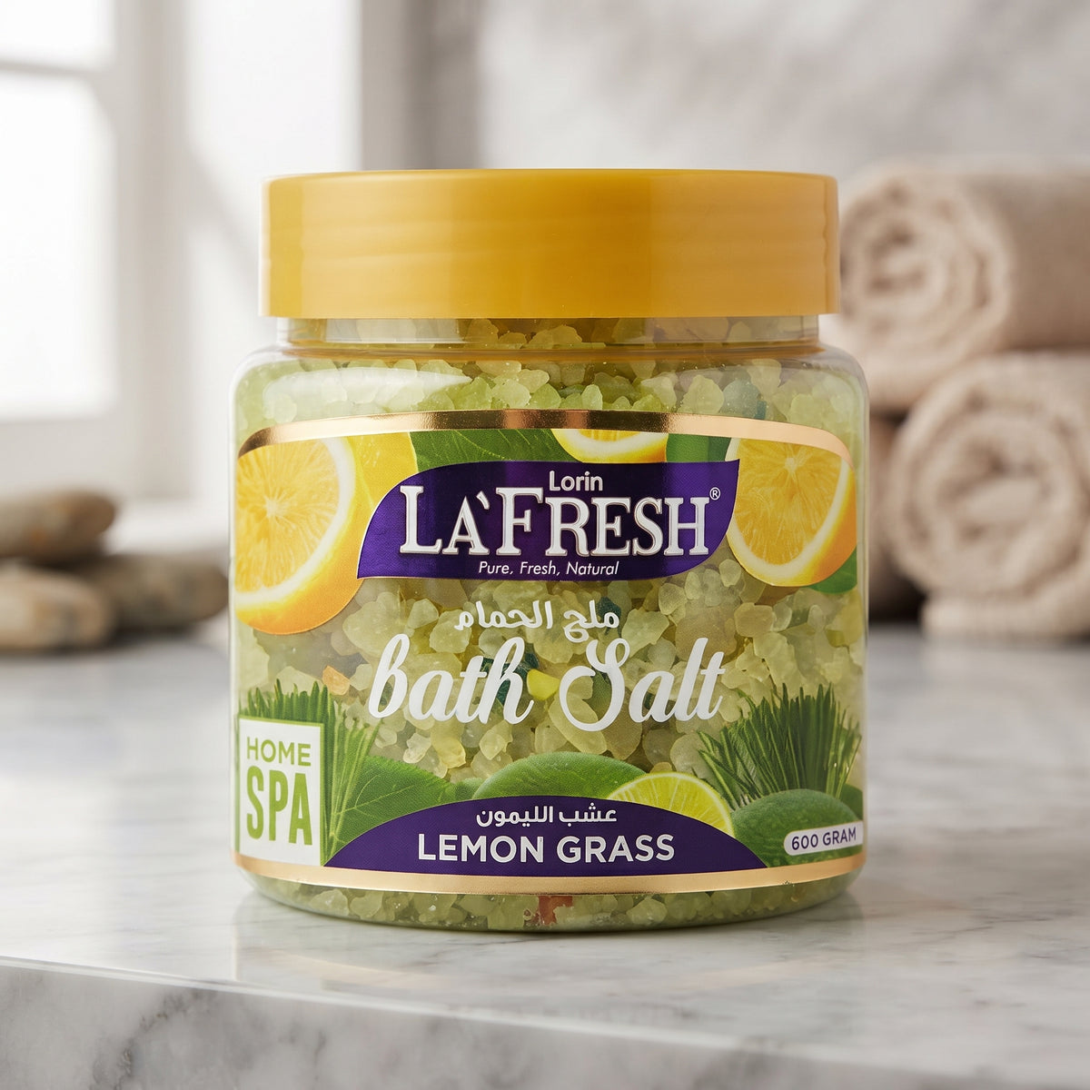 ملح استحمام La Fresh بالليمون والأعشاب 600 غرام