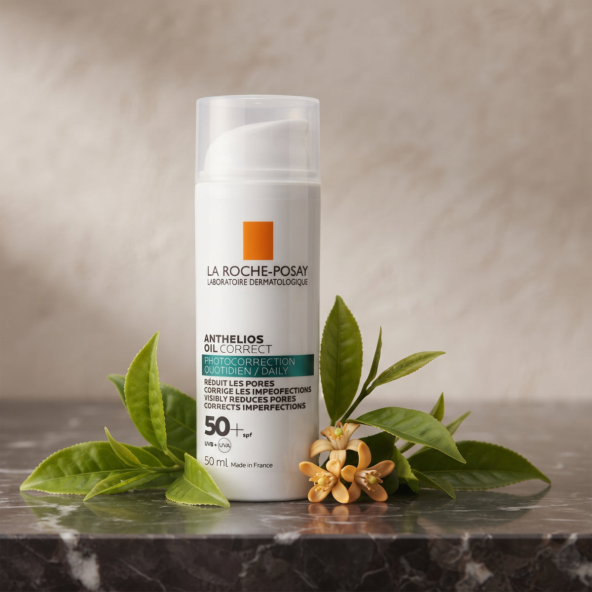 La Roche-Posay Anthelios Oil Correct SPF 50+ 50ml – Matte Anti-Blemish Sunscreen for Oily Skin