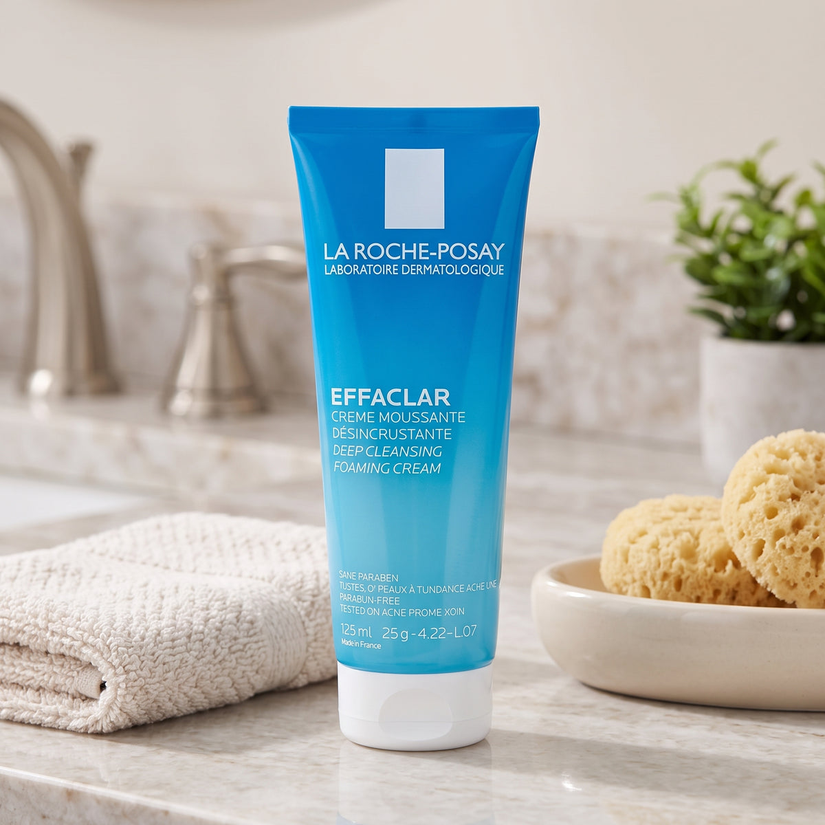 La Roche-Posay Effaclar Foaming Cream Cleanser – Deep Cleansing for Sensitive, Oily Skin