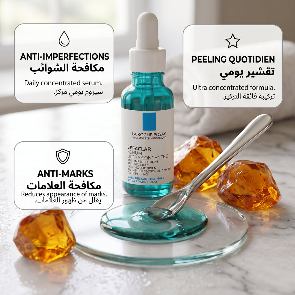 La Roche-Posay Effaclar Ultra Concentrated Serum 30ml – Anti-Acne Serum for Spots, Marks & Texture