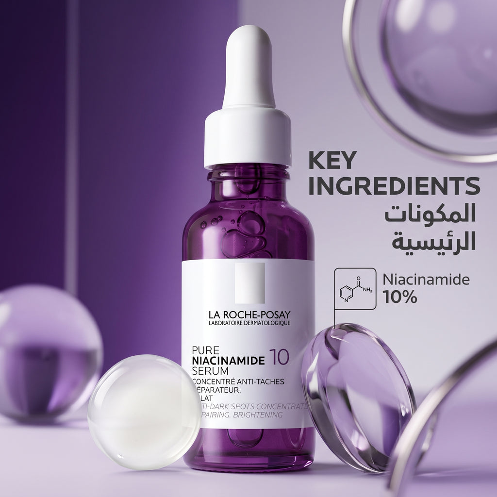 La Roche-Posay Pure Niacinamide 10 Serum 30ml – Dark Spot Serum for Sensitive Skin