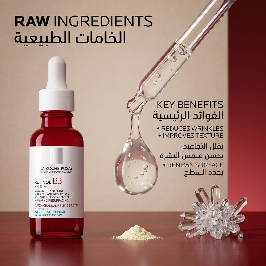 La Roche-Posay Retinol B3 Pure Retinol Serum 30ml – Anti-Wrinkle Serum for Sensitive Skin
