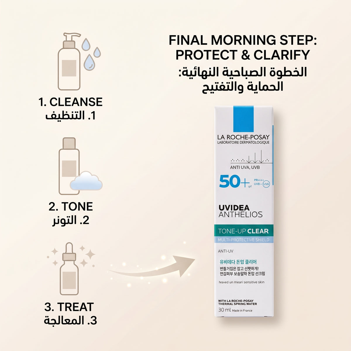 La Roche-Posay Uvidea Anthelios Tone-Up Clear SPF 50+