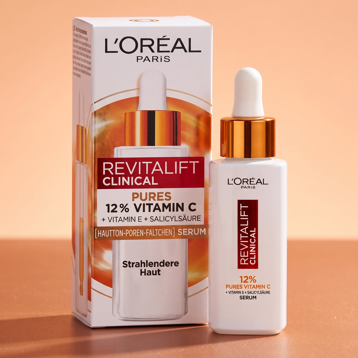 L'Oréal Paris Revitalift Clinical 12% Pure Vitamin C Serum 30ml – Brightening Serum for Dark Spots