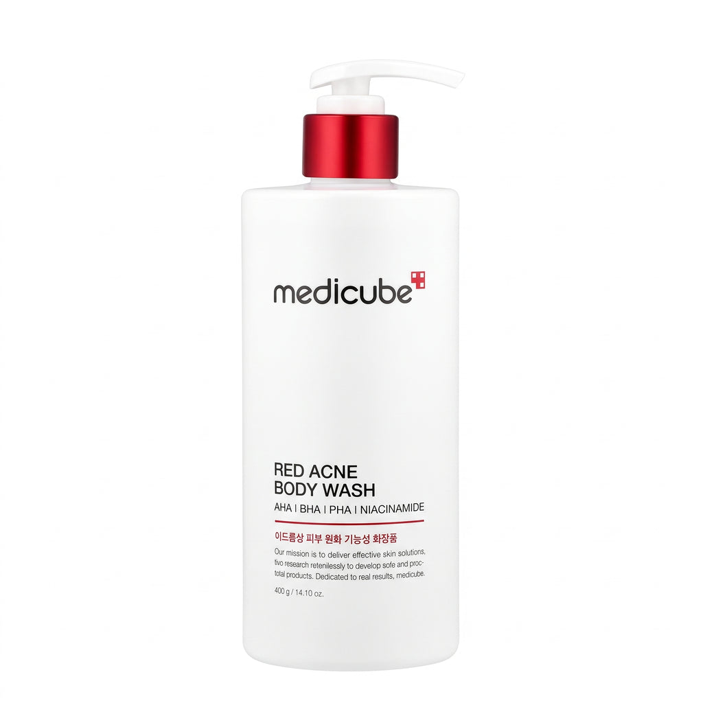 Medicube Red Acne Body Wash – AHA BHA PHA Exfoliating Wash for Body Acne