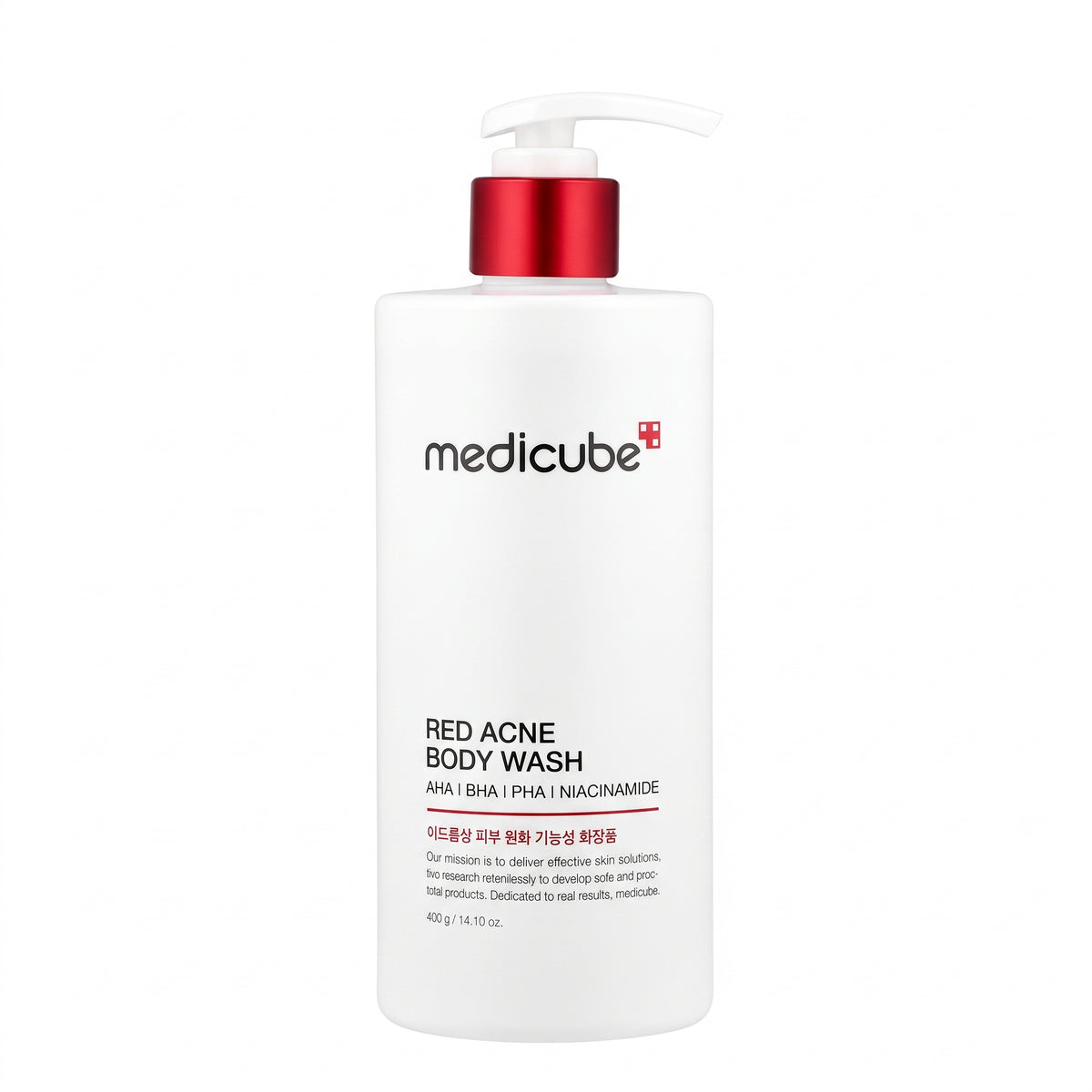 Medicube Red Acne Body Wash – AHA BHA PHA Exfoliating Wash for Body Acne