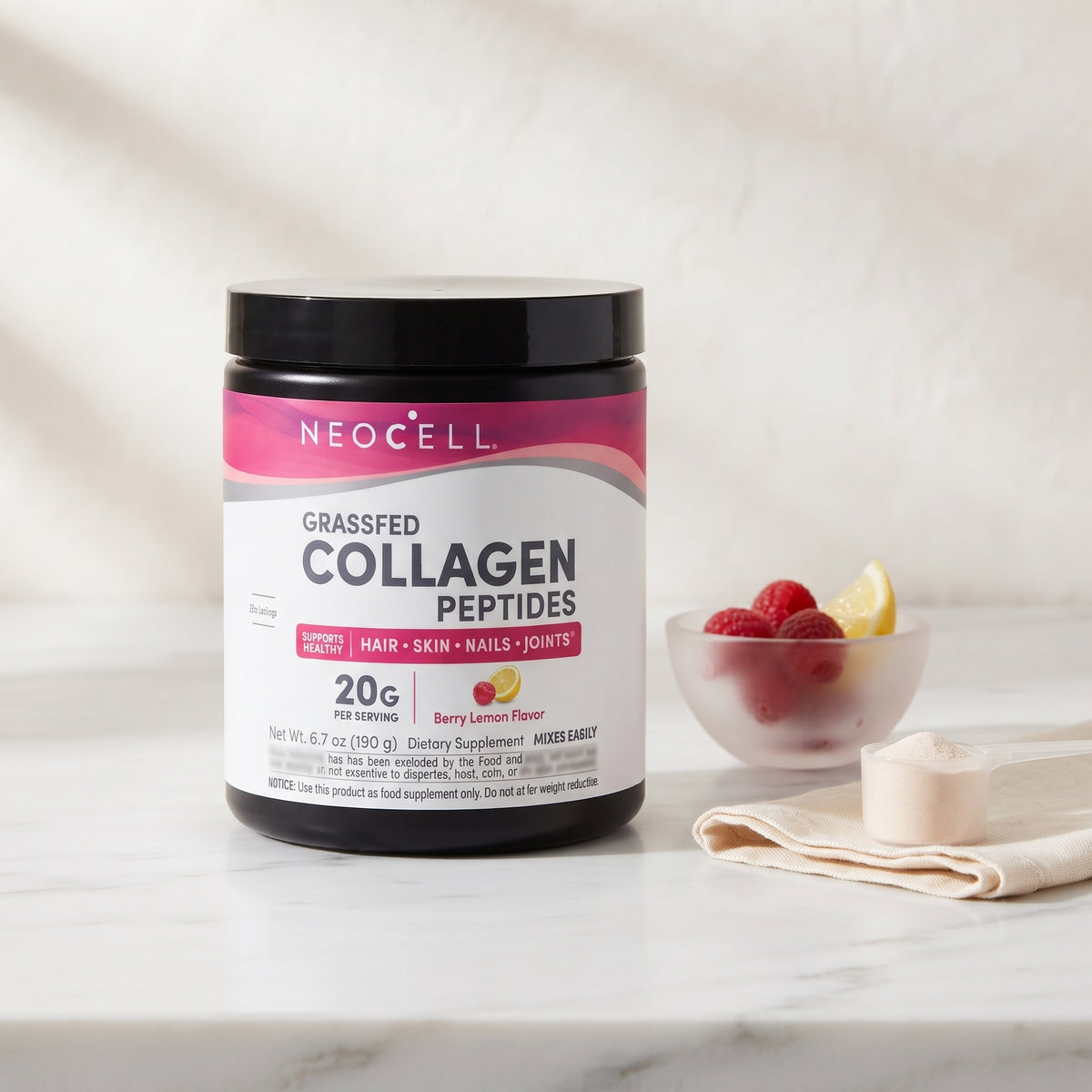 NeoCell Grass-Fed Collagen Peptides (Berry Lemon Flavor) – image 4