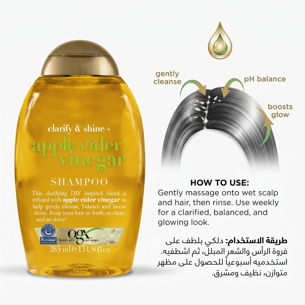 Ogx Apple Cider Vinegar Shampoo 385ml
