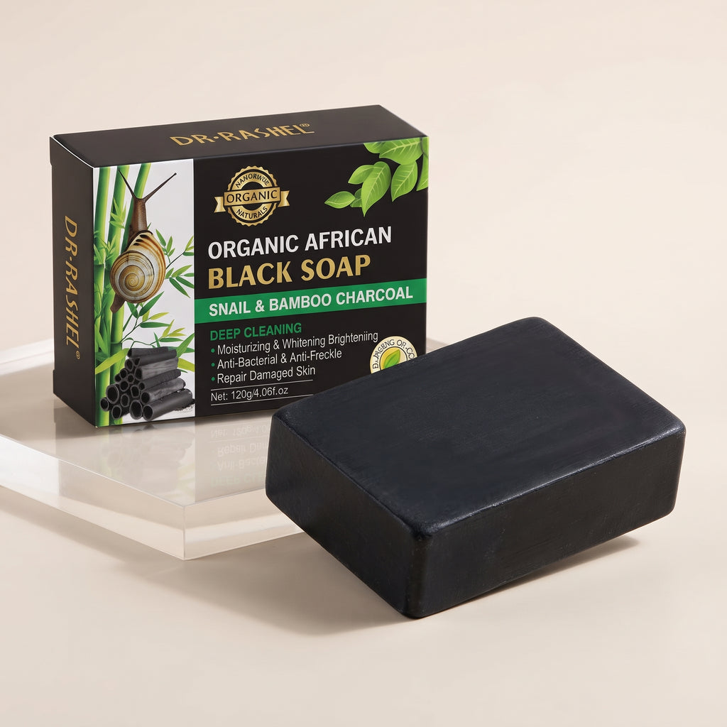 Organic Handmade African Black Soap for Dark Remover Skin Whitening Soap