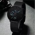 Men's Business Black Stainless Steel Quartz Watch