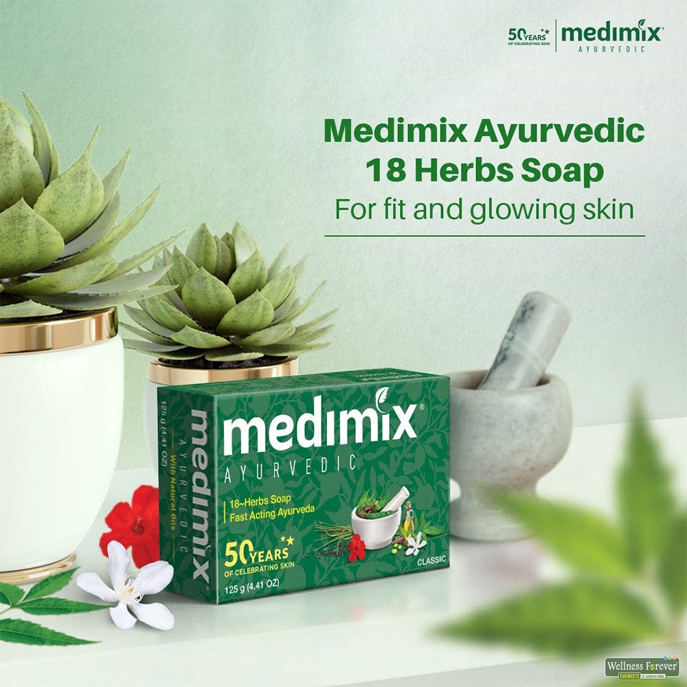 Medimix Classic Ayurvedic 18 Herbs Soap – authentic body care in Oman