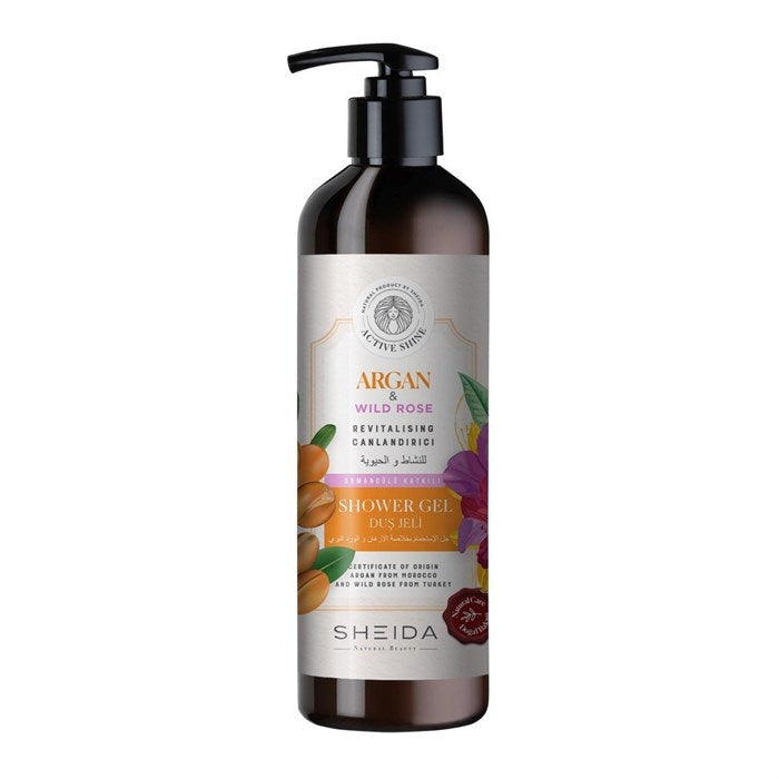 Active Shine Shower Gel with Argan Oil & Wild Rose 500ml