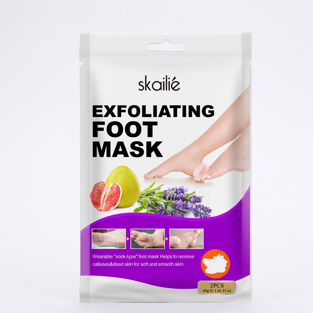 OEM/ODM Natural Herbal Pedicure Foot Spa Mask Removal Calluses Crack Heel Skin Whitening Lavender Exfoliating Foot Mask
