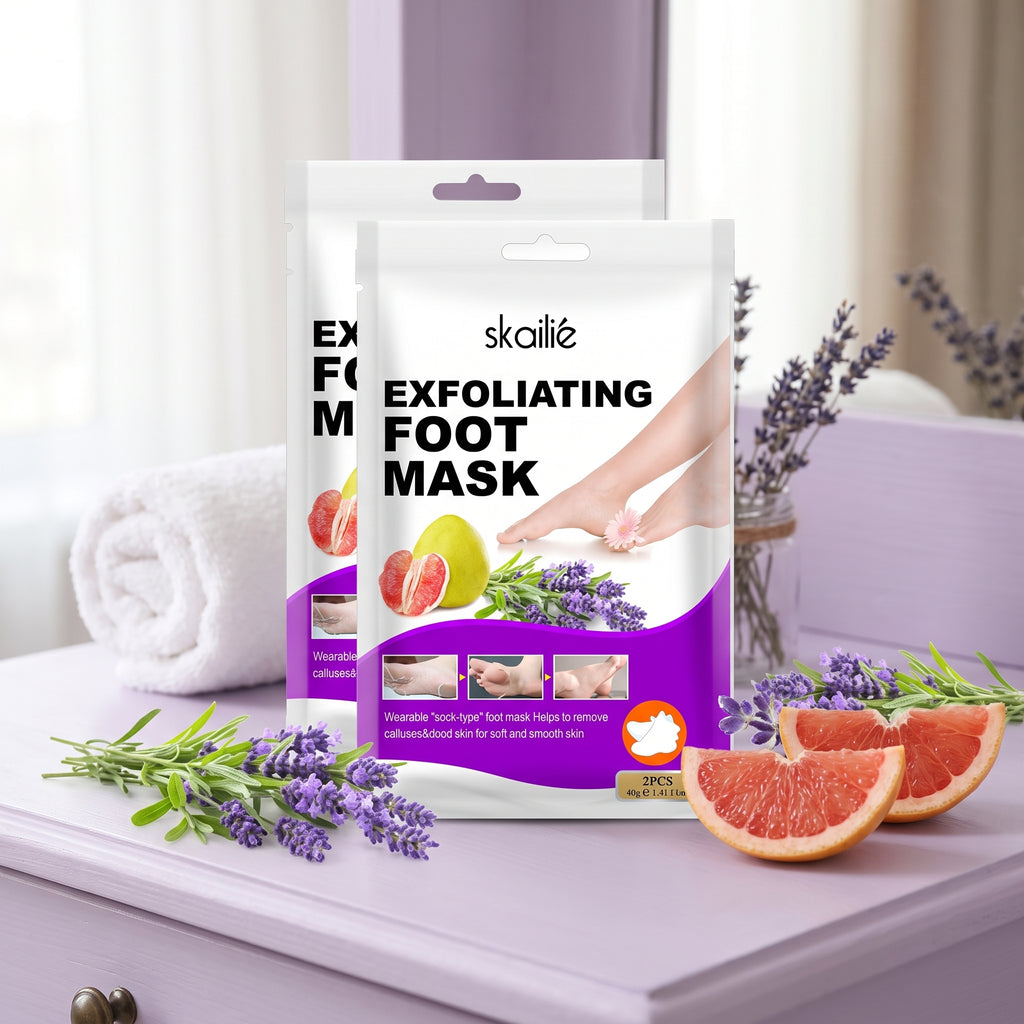 OEM/ODM Natural Herbal Pedicure Foot Spa Mask Removal Calluses Crack Heel Skin Whitening Lavender Exfoliating Foot Mask