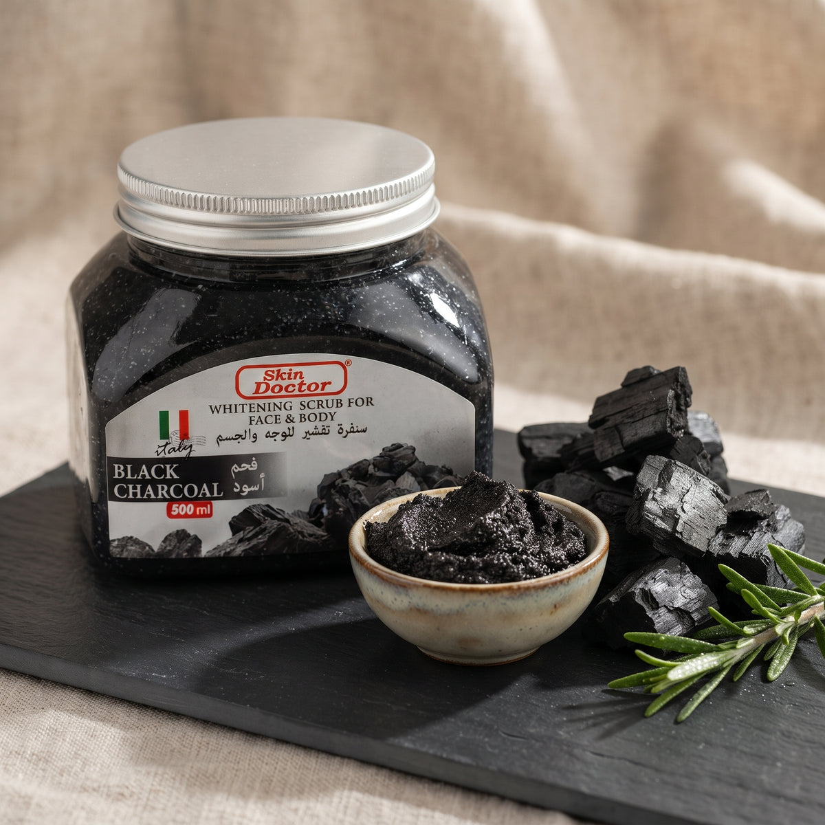 SKIN DOCTOR WHITENING SCRUB (BLACK CHARCOAL)