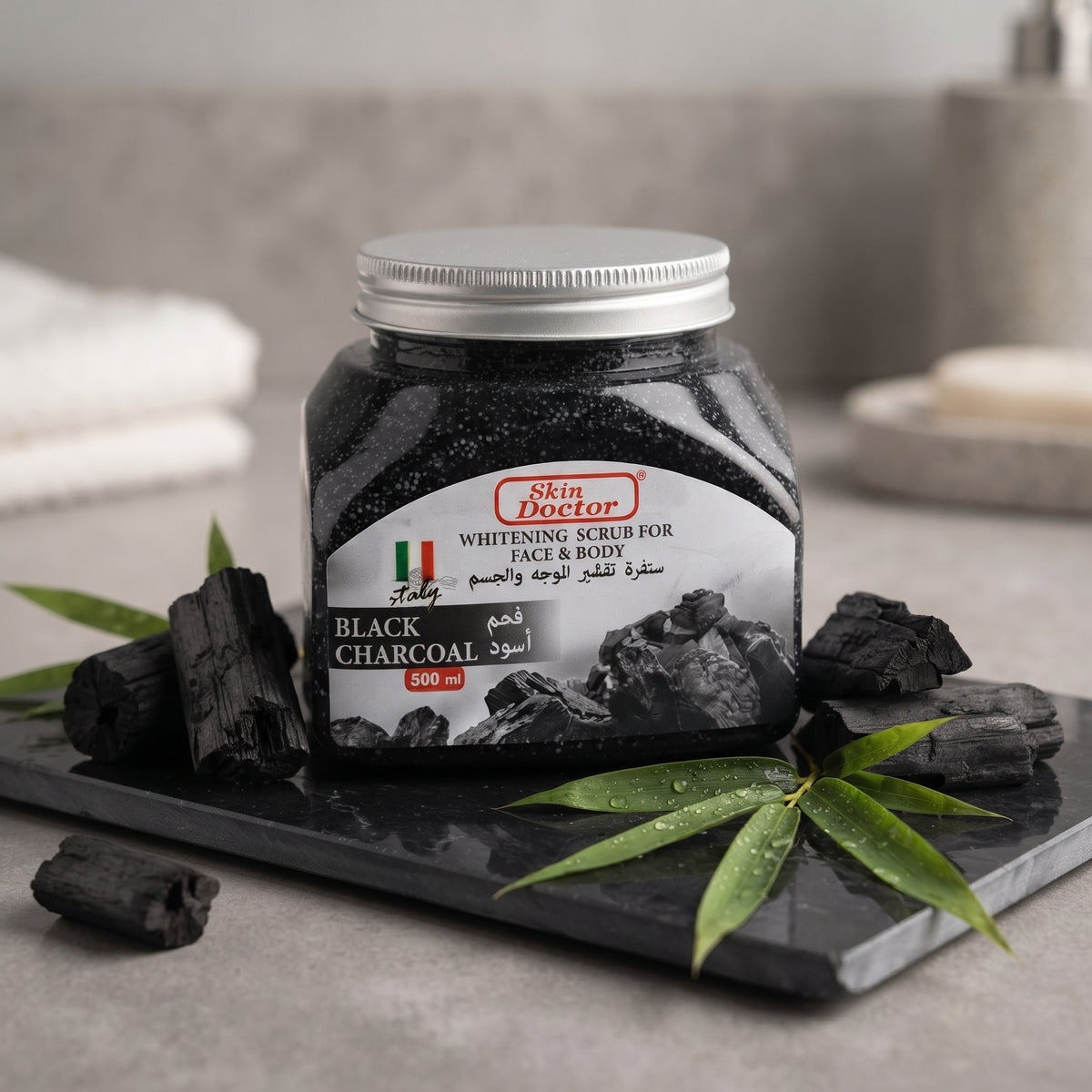 SKIN DOCTOR WHITENING SCRUB (BLACK CHARCOAL)