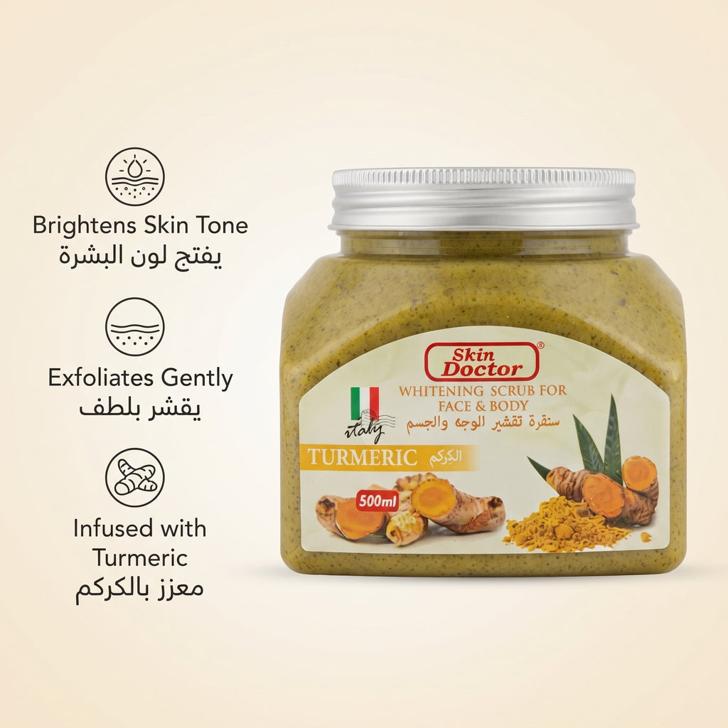 Skin Doctor Whitening Scrub For Face & Body Turmeric 500ml