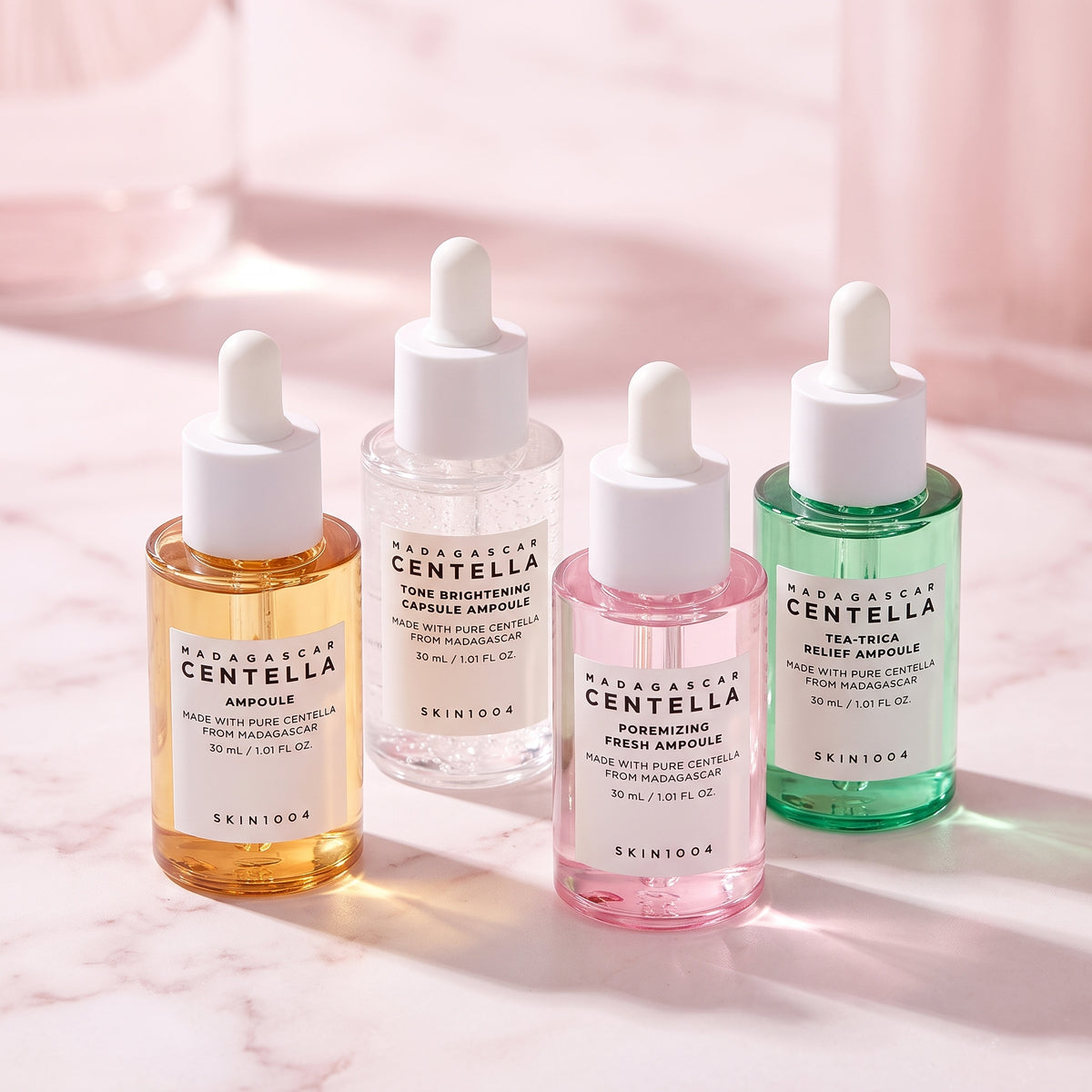 SKIN1004 Madagascar Centella Ampoule Set – 4 x 30ml Centella Serums for Sensitive Skin