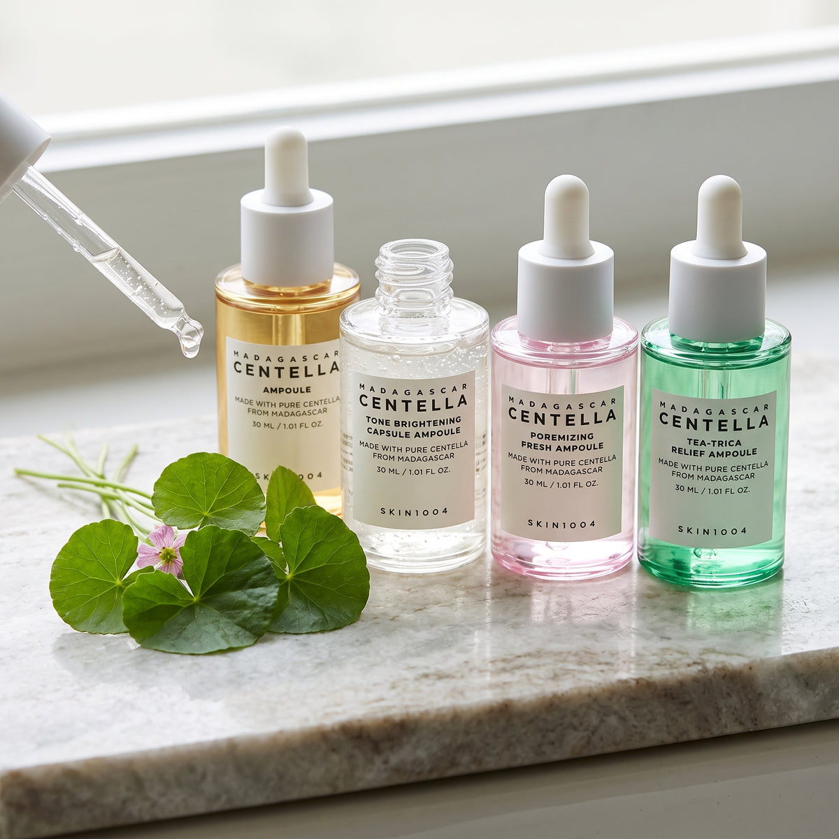 SKIN1004 Madagascar Centella Ampoule Set – 4 x 30ml Centella Serums for Sensitive Skin