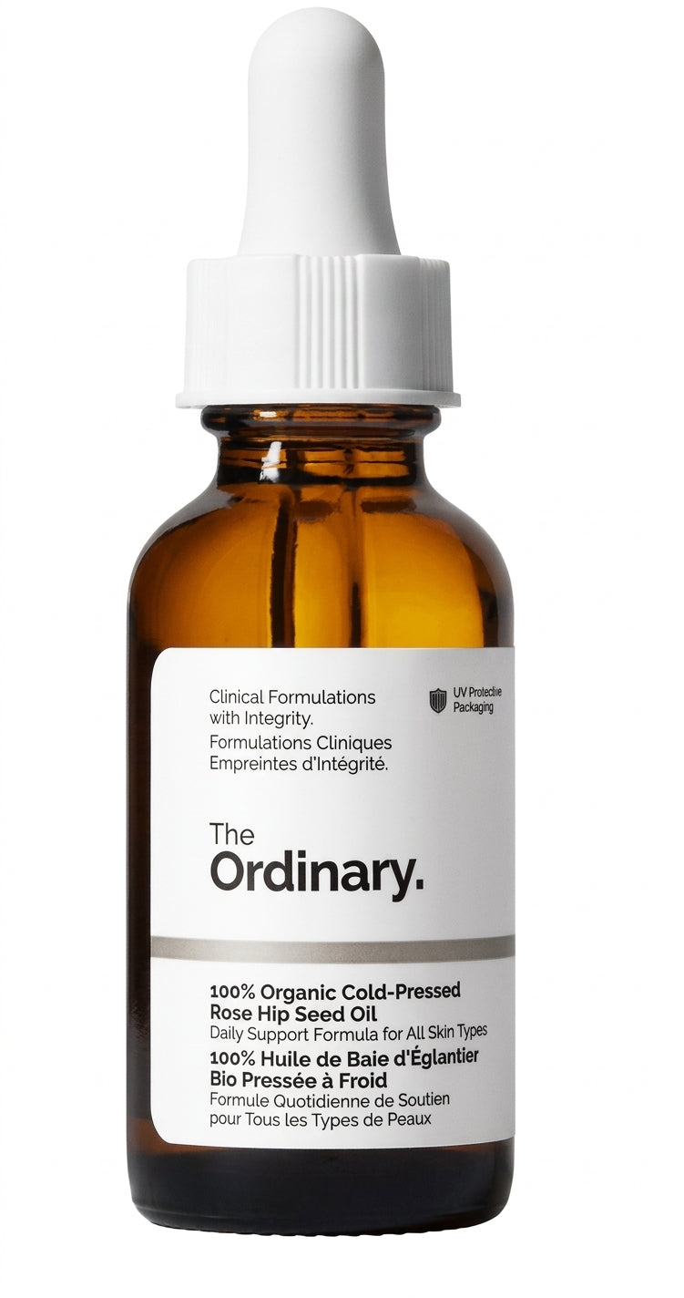 The Ordinary 100% Organic Cold-Pressed Rose Hip Seed Oil 30ml – Face Oil for Dry Skin & Scars