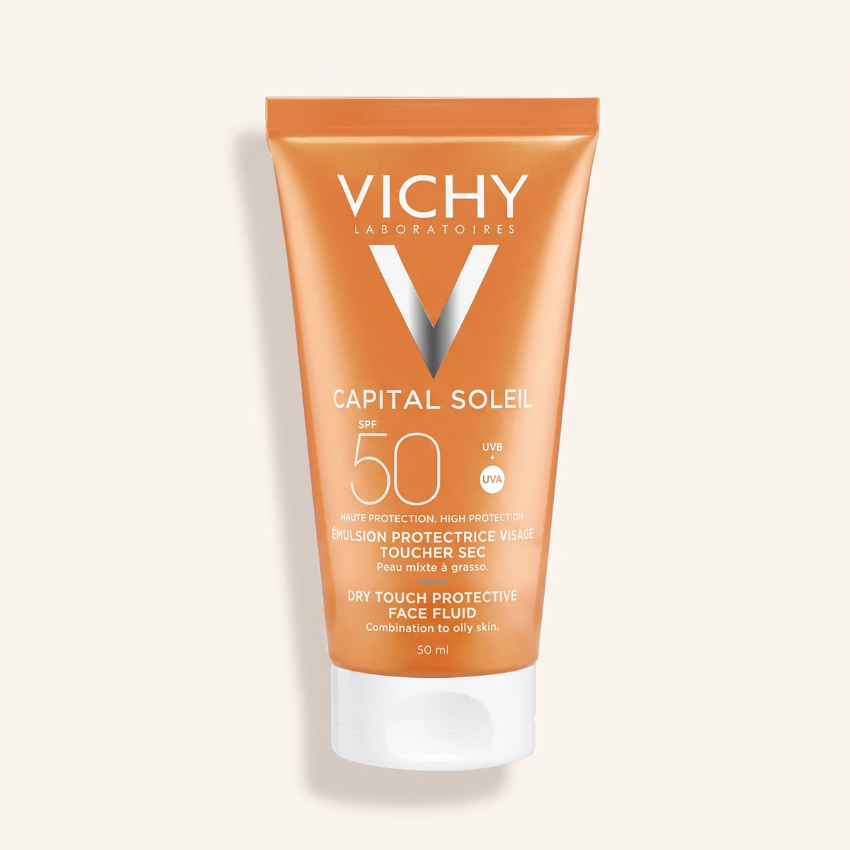 Vichy Capital Soleil Dry Touch Protective Face Fluid SPF 50 – Matte Sunscreen for Oily Skin