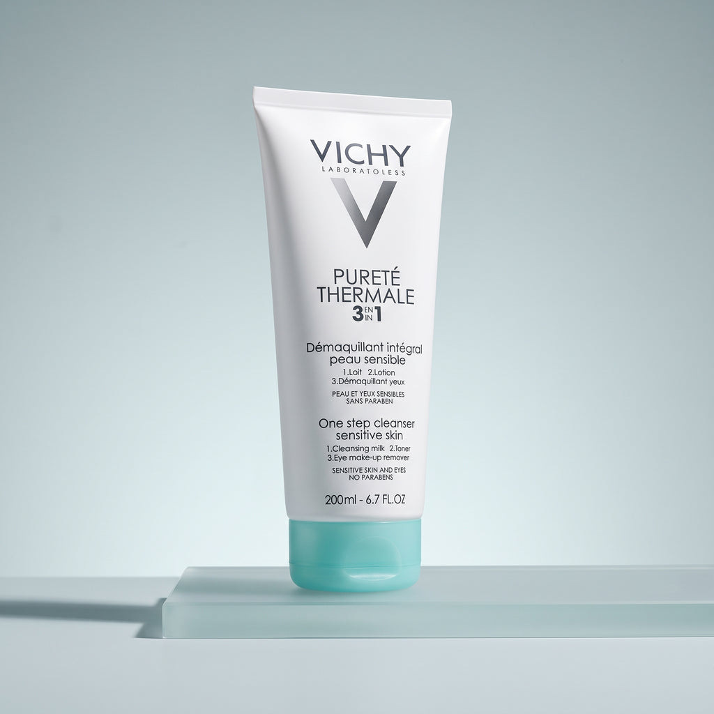 Vichy Pureté Thermale 3-in-1 One Step Cleanser – Cleansing Milk, Toner & Makeup Remover