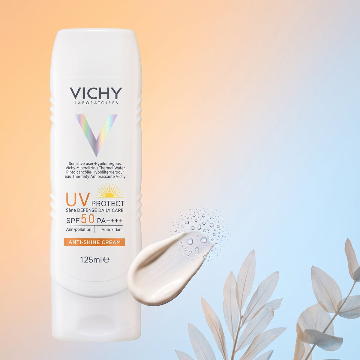 Vichy UV Protect Skin Defense Daily Anti-Shine Cream SPF 50 PA++++ – Matte Sunscreen for Oily Skin